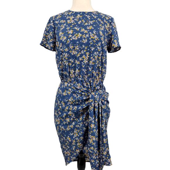 1 State Floral Faux Wrap skirt Dress Womens Size Small - Picture 1 of 5